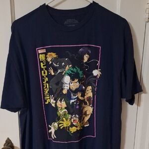 Anime Character Navy Graphic Tee